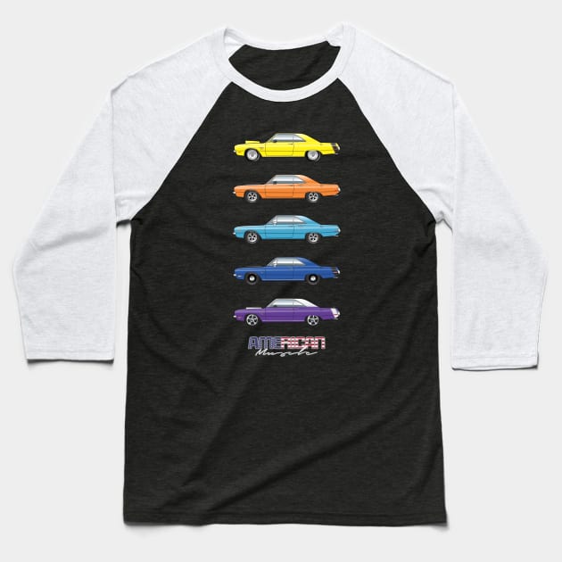 American muscle Baseball T-Shirt by JRCustoms44